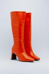 NastyGal Faux Leather Knee High Heeled Boots thumbnail 4