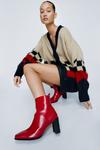 NastyGal Square Toe Faux Leather Ankle Boots thumbnail 1