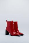 NastyGal Square Toe Faux Leather Ankle Boots thumbnail 4