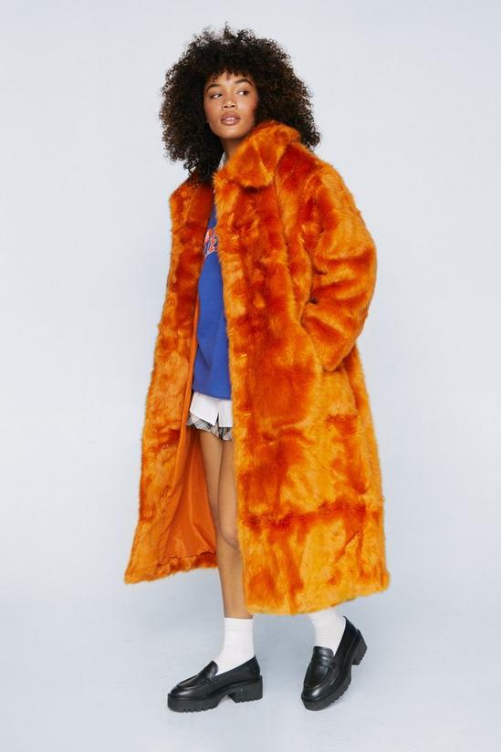 NastyGal Premium Longline Faux Fur Coat 3