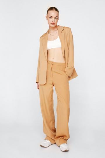 Premium Tailored Wide Leg Trousers camel