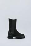 NastyGal Real Leather Chunky Longline Chelsea Boots thumbnail 3