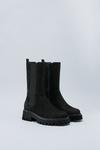 NastyGal Real Leather Chunky Longline Chelsea Boots thumbnail 4