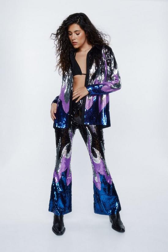 NastyGal Flame Sequin Relaxed Shirt 2