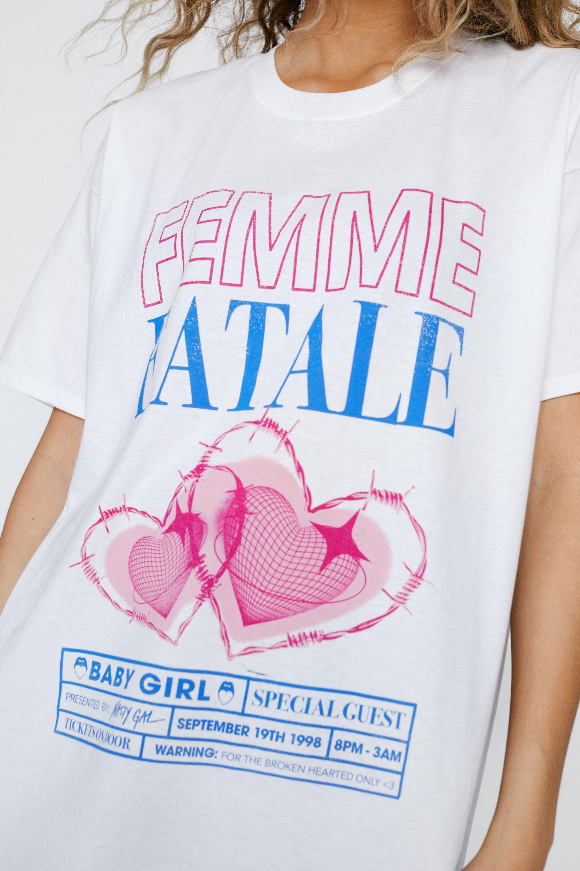 Femme Oversized Graphic T shirt