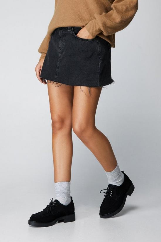 NastyGal Real Suede Lace Up Loafers 1