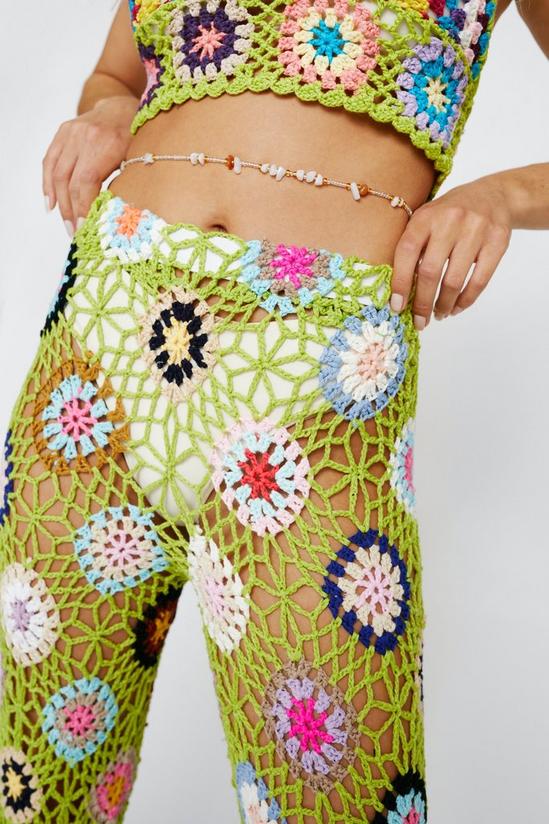 NastyGal Multi-Colored Crochet Straight Leg Pants 2