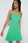 NastyGal Linen Side Cut Out Fitted Mini Dress thumbnail 1