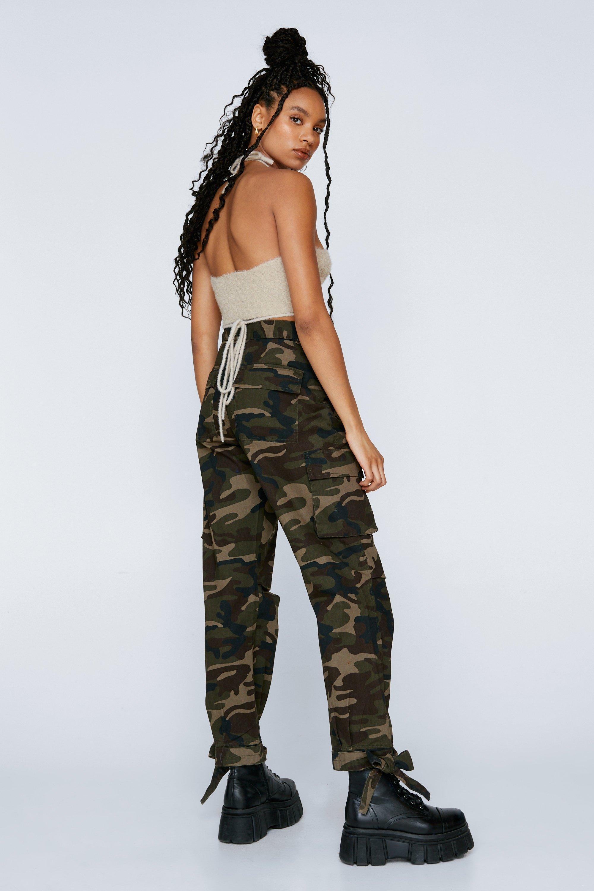 Low rise hot sale camo pants