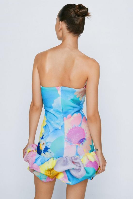 NastyGal Petite Bold Floral Print Strapless Mini Dress 4