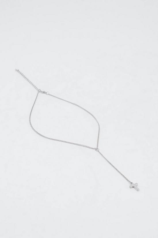 NastyGal Cross Drop Chain Necklace 3