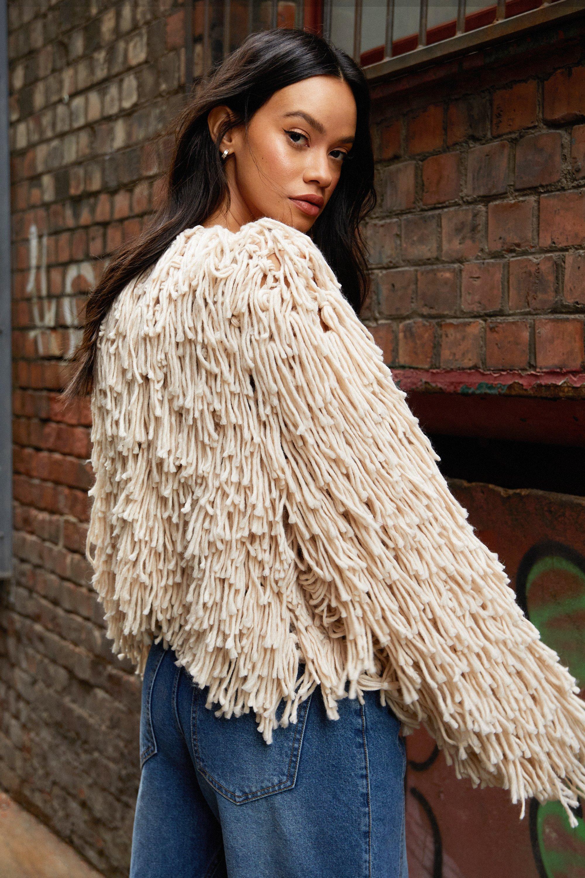 Long 2025 fringe cardigan