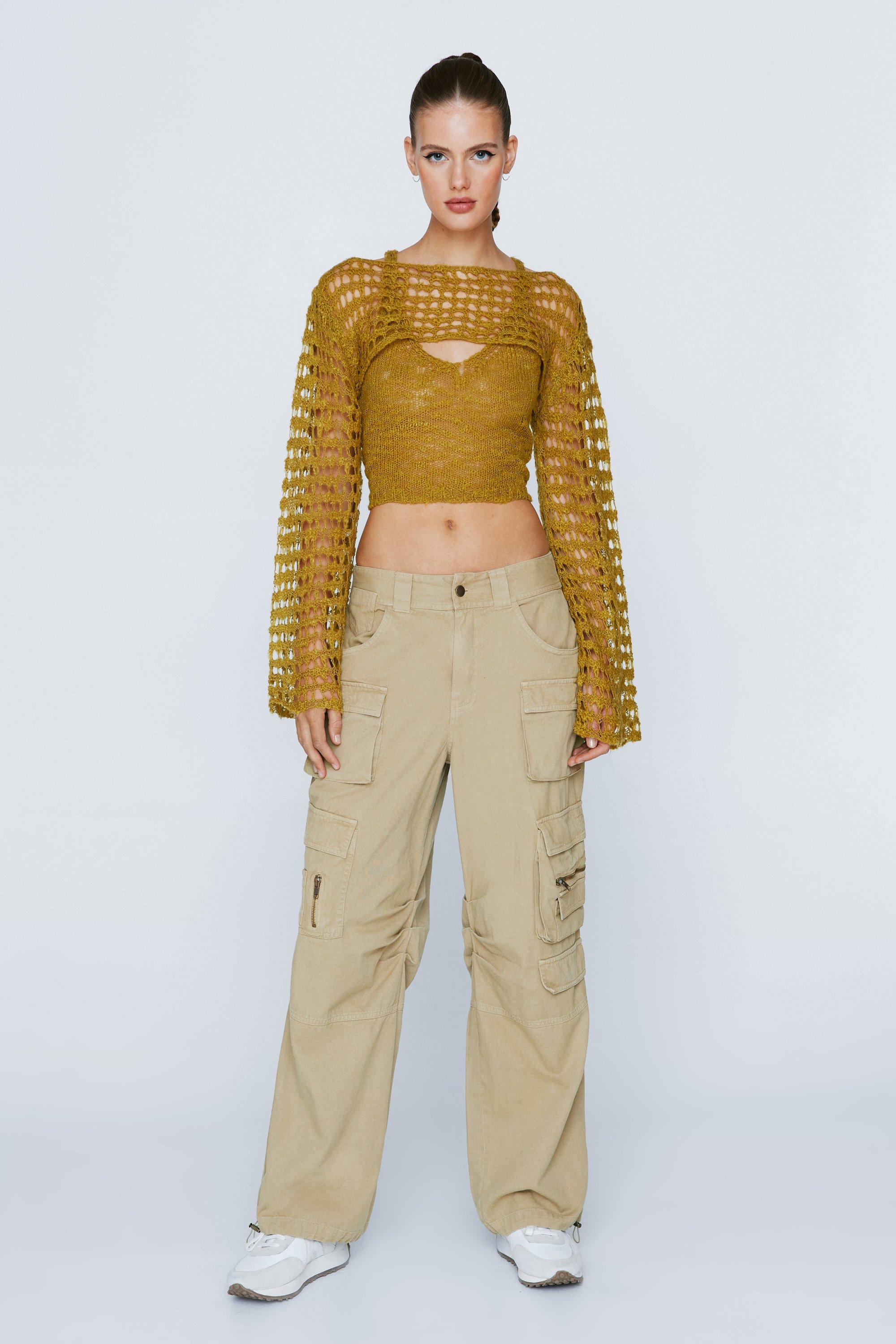 Jumper pants cheap with crop top