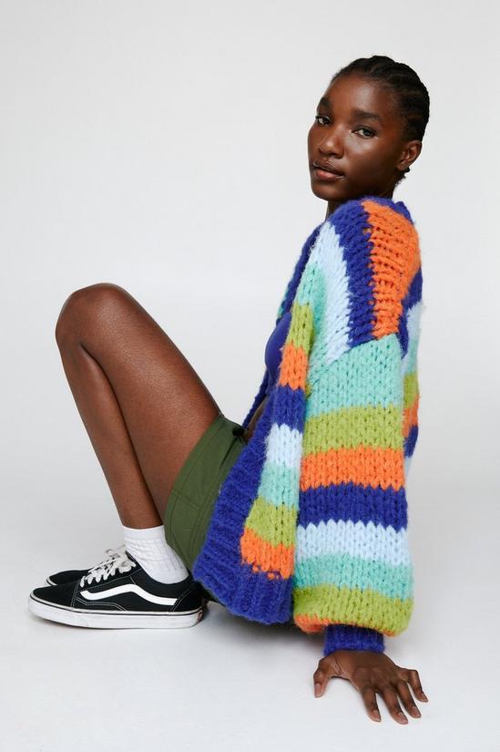 NastyGal Multi Coloured Knitted Cardigan 1