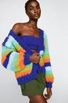 NastyGal Multi Coloured Knitted Cardigan thumbnail 3