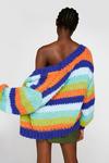 NastyGal Multi Coloured Knitted Cardigan thumbnail 4