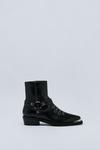 NastyGal Real Leather Harness Ankle Cowboy Boot thumbnail 3