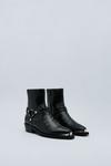 NastyGal Real Leather Harness Ankle Cowboy Boot thumbnail 4