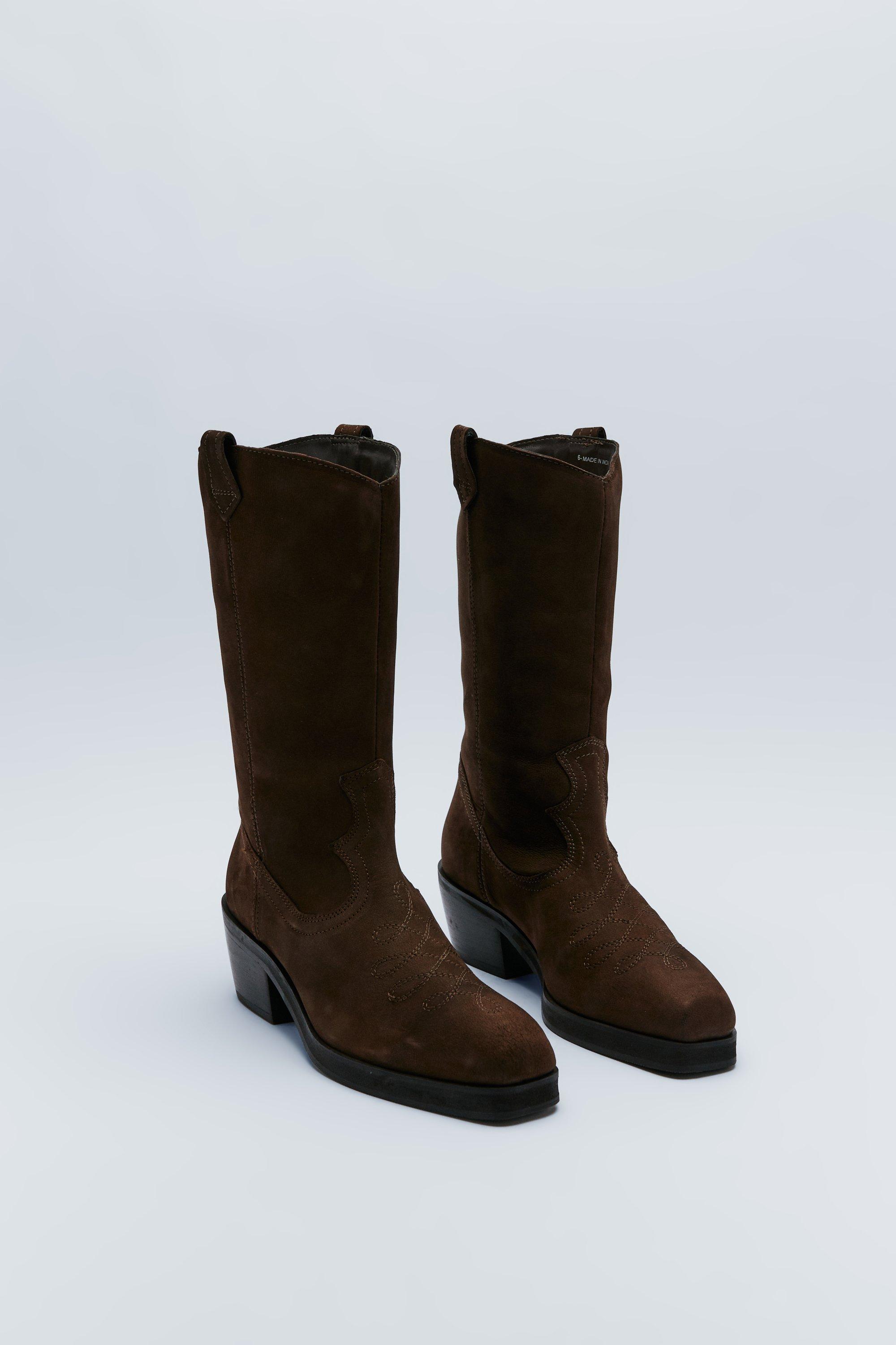 Genuine leather western outlet boots