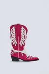 NastyGal Faux Leather Contrast Cowboy Boots thumbnail 3