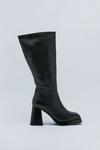 NastyGal Premium Leather Knee High Platform Boots thumbnail 3