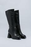 NastyGal Premium Leather Knee High Platform Boots thumbnail 4