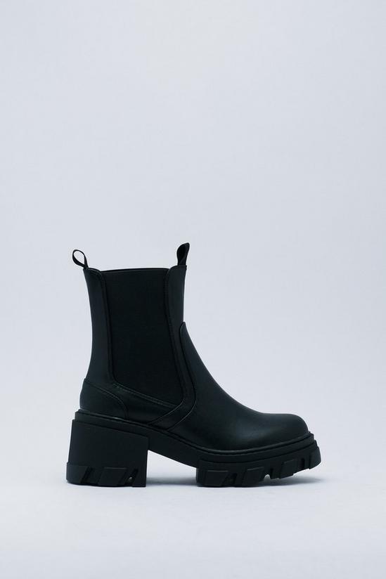 NastyGal Faux Leather Chunky Chelsea Boots 3