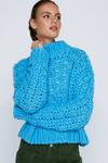 NastyGal Premium Cable Weave Stitch High Neck Jumper thumbnail 1