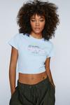 NastyGal Motocross Graphic Fitted Cropped T-Shirt thumbnail 1