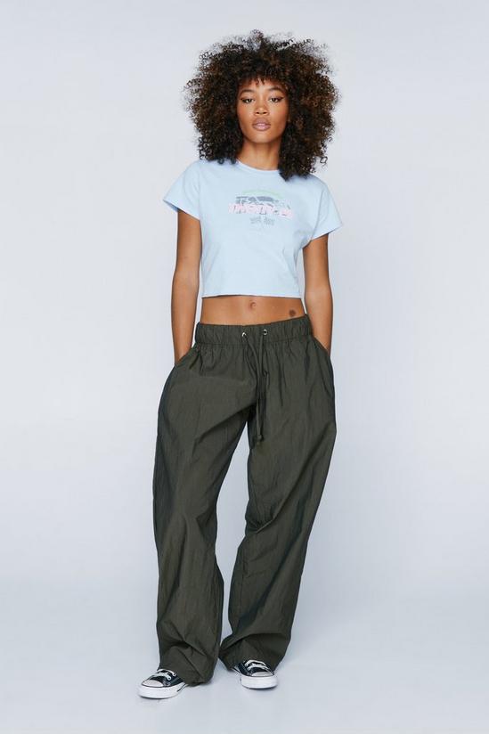 NastyGal Motocross Graphic Fitted Cropped T-Shirt 2