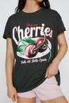 NastyGal Cherries Overdyed Graphic T-shirt thumbnail 1