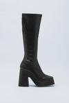 NastyGal Faux Leather Platform Knee High Boots thumbnail 3