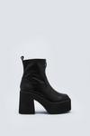 NastyGal Faux Leather Zip Front Platform Ankle Boots thumbnail 3