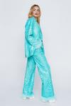 NastyGal Marble Tailored Feather Trim Pants thumbnail 2