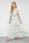 NastyGal Tulle Tiered Plunge Maxi Dress thumbnail 1