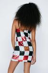 NastyGal Heart Checkerboard Sequin Mini Dress thumbnail 4