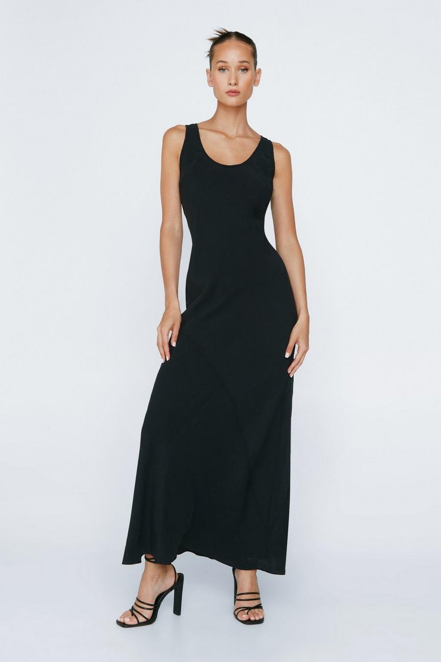 Black Petite Premium Scoop Neck Maxi Dress image number 1