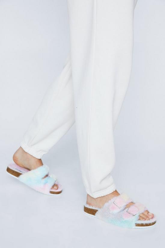 NastyGal Faux Fur Ombre Slippers 2