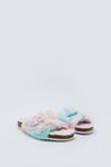 NastyGal Faux Fur Ombre Slippers thumbnail 4