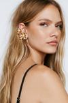 NastyGal Gold Plated Floral Design Earrings thumbnail 1