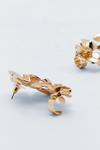 NastyGal Gold Plated Floral Design Earrings thumbnail 4