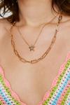 NastyGal Star Pendant And Double Chain Necklace thumbnail 1
