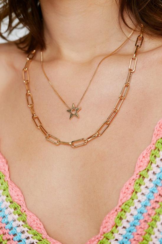 NastyGal Star Pendant And Double Chain Necklace 1