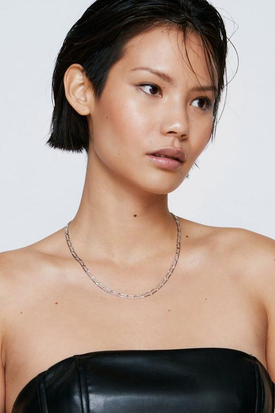 NastyGal Sterling Silver Chain Link Necklace 1