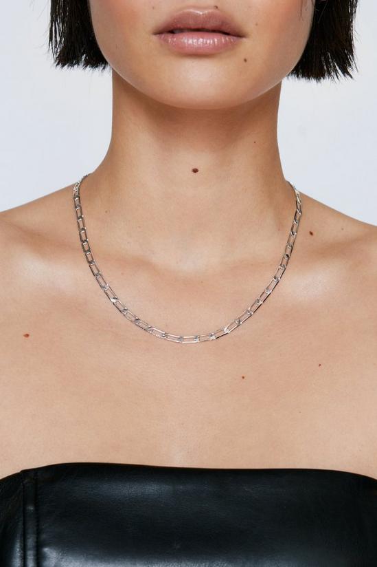 NastyGal Sterling Silver Chain Link Necklace 2