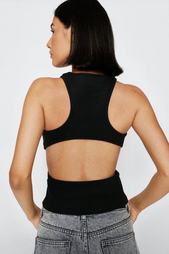 NastyGal Cut-Out Back Ribbed Tank Top 4