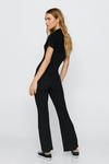 NastyGal Ribbed Collar Button Up Jumpsuit thumbnail 3