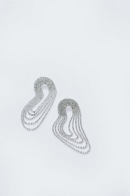 NastyGal Diamante Chain Drop Earrings 3