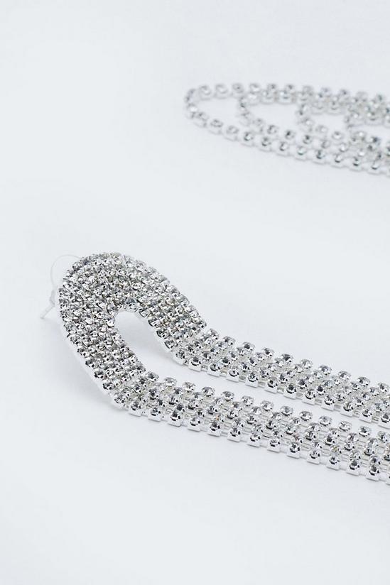 NastyGal Diamante Chain Drop Earrings 4