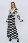 NastyGal Polka Dot Print Pleated Maxi Dress thumbnail 3